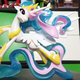 Princess Celestia’s wings move, and her hair fights cavities and keeps your breath minty fresh.